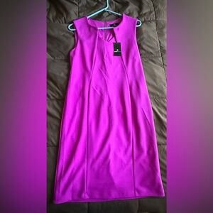 Ronni Nicole Fuchsia Midi Dress